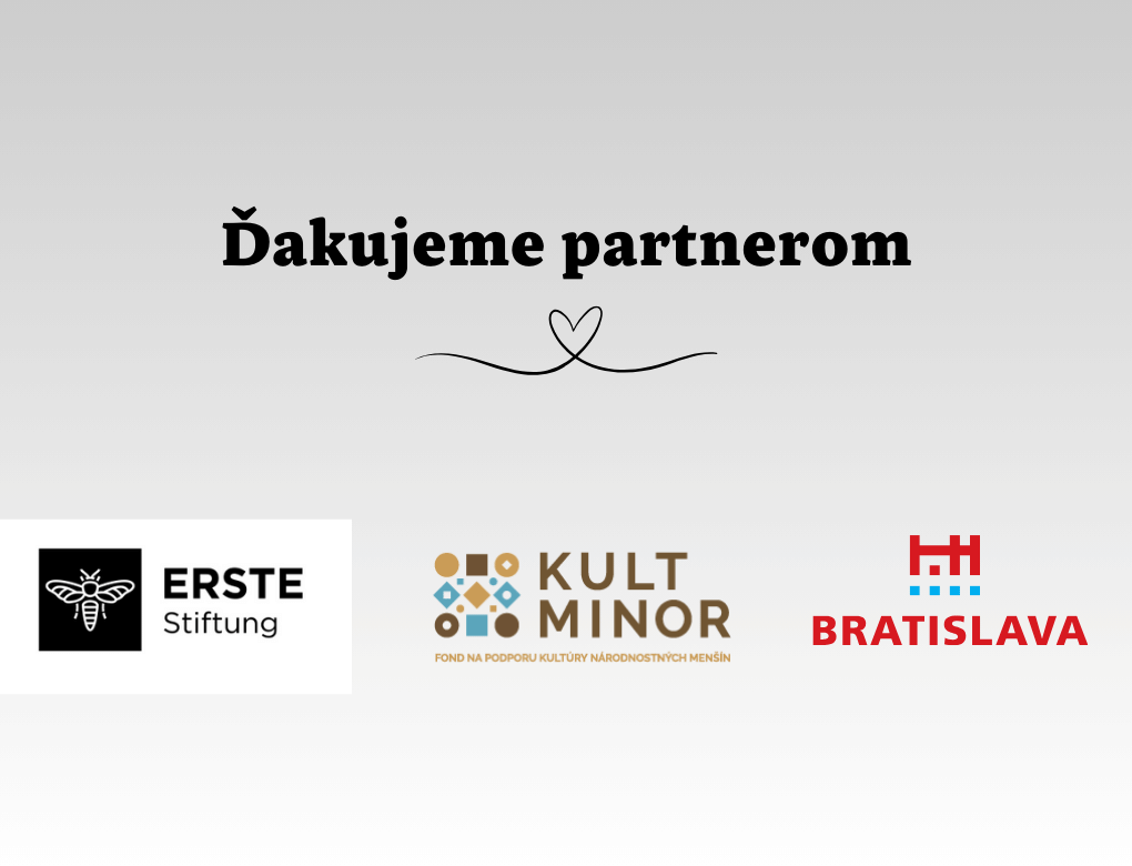 Dakujeme partnerom tabora